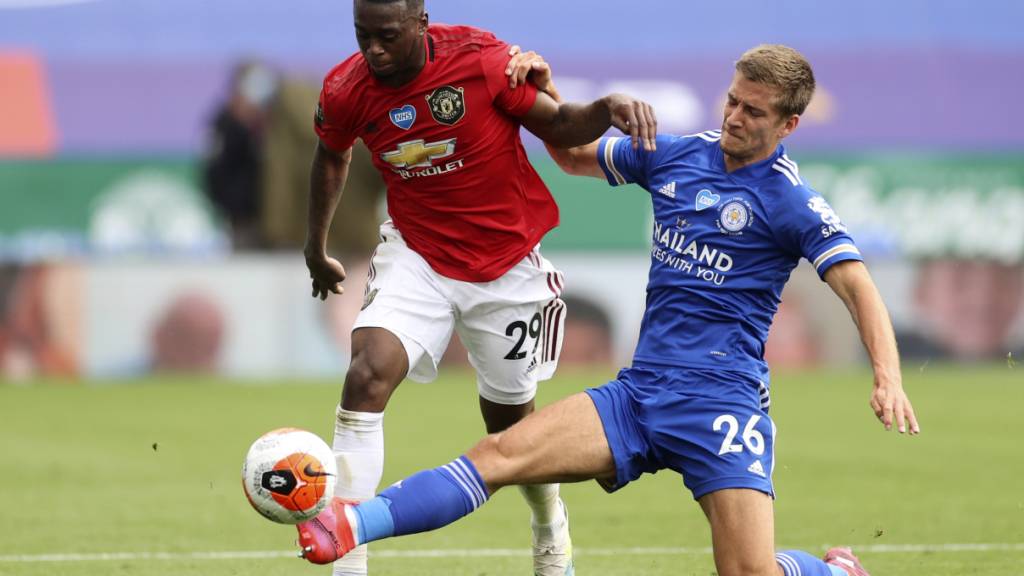 Manchester United mit Aaron Wan-Bissaka (29) war von Leicester nicht mehr zu stoppen