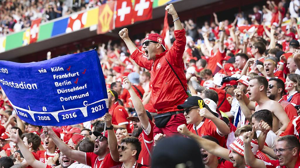 TV-Bilder für über 1,5 Million Zuschauer: Der EM-Viertelfinal Schweiz - England lockte die Massen vor den Fernseher