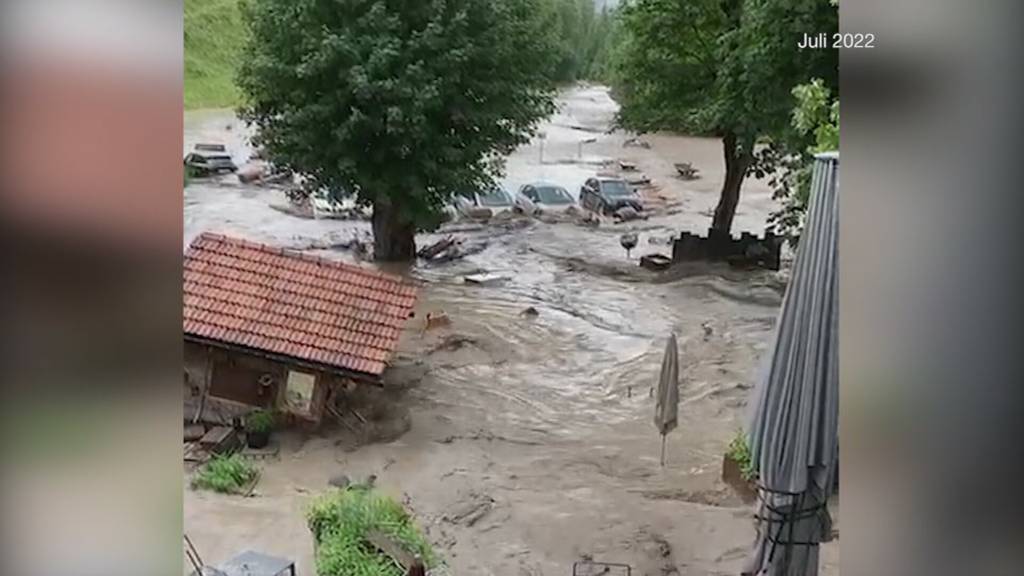 Hotel und Landgasthof Kemmeriboden-Bad ein Jahr nach dem Unwetter