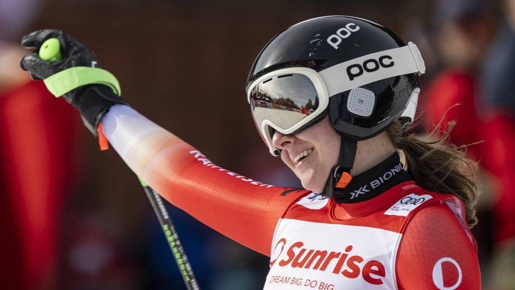 Janine Schmitt am Alpine FIS Ski World Cup in Crans-Montana im Februar 2024. (Archivbild)