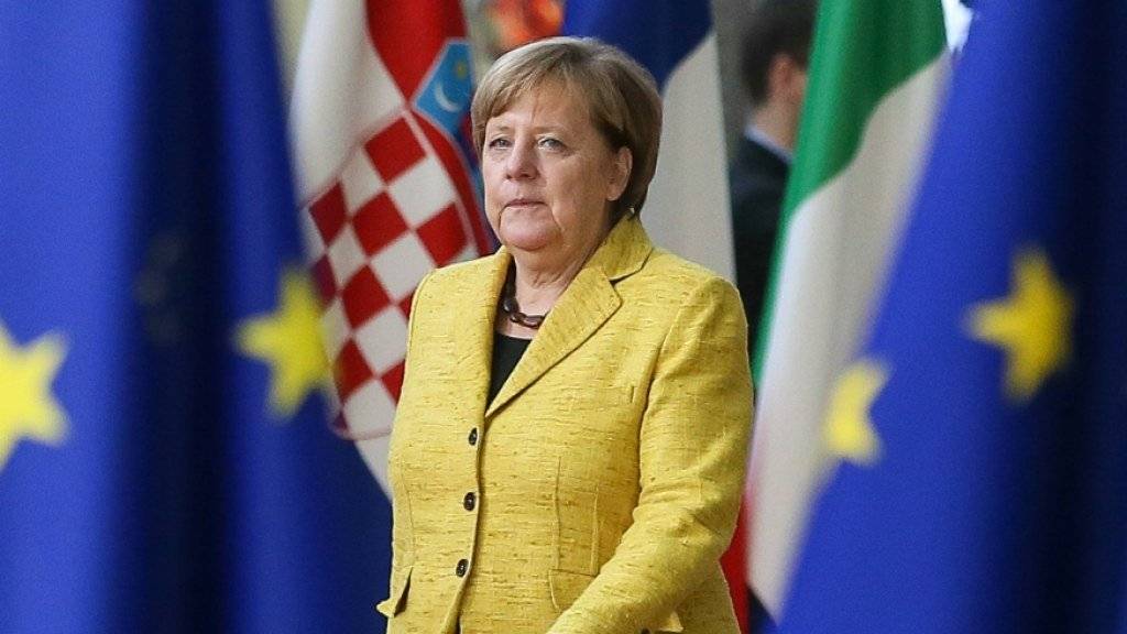 «Die Standpunkte haben sich nicht verändert»: die deutsche Kanzlerin Angela Merkel zur Flüchtlings-Debatte am ersten Tag des EU-Gipfels in Brüssel.