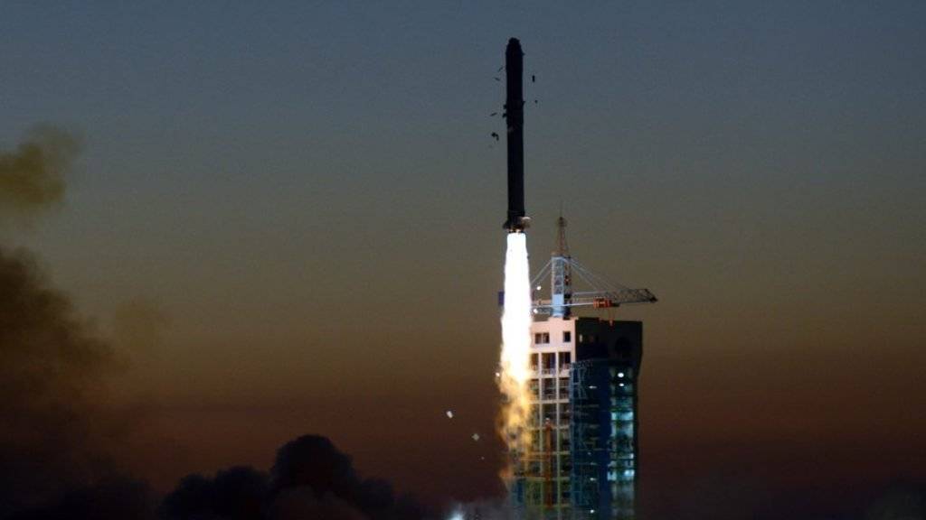 Start der Rakete vom Typ «Langer Marsch-2D» mit dem Observatorium «Wukong» am Donnerstag vom Raumfahrtzentrum Jiuquan.