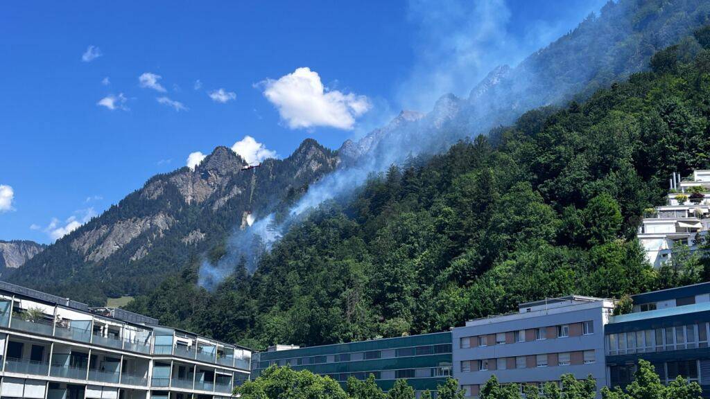 Die Feuerwehr der Stadt Chur brachte den Brand mit Unterstützung von zwei Löschhelikoptern unter Kontrolle. Um eine weitere Ausbreitung zu verhindern, wurde das Gelände zusätzlich bewässert.