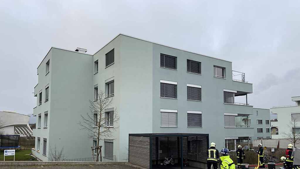 23.12.2021 – Das Wohnhaus in Würenlingen, in dem der Brand ausbrach.