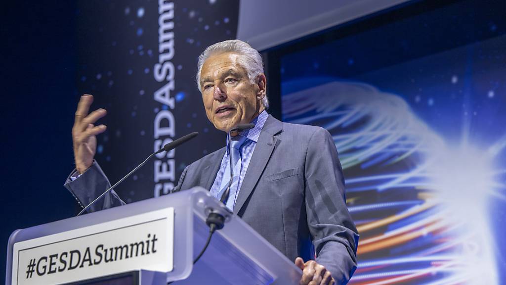 Peter Brabeck-Letmathe, Vorsitzender des Verwaltungsrats des Open Quantum Instituts (OQI) in Genf am Wissenschafts- und Diplomatiegipfel in Genf. (Archivbild)