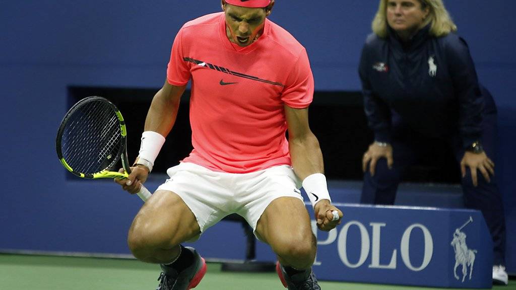 Rafael Nadal war oft in Jubelpose.
