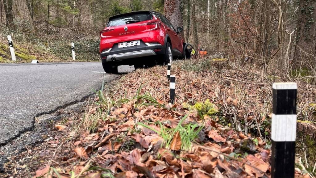 Bei Steinmaur kam eine 78-jährige Lenkerin von der Fahrbahn ab und krachte in einen Baum. Dabei wurde sie mittelschwer verletzt.