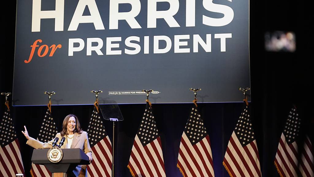 dpatopbilder - Die US-Vizepräsidentin Kamala Harris. Foto: Stephanie Scarbrough/AP/dpa