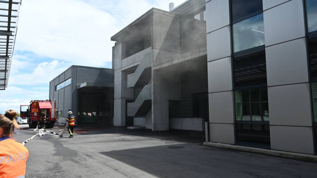 In einer Firma in Kirchberg kam es zu einer starken Rauchentwicklung.