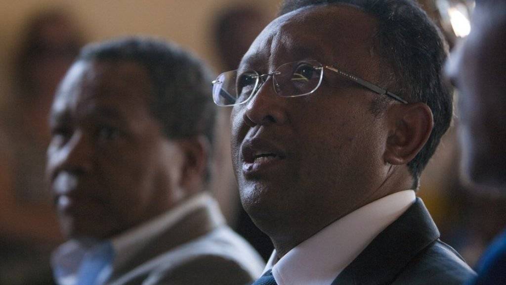 Madagaskars Präsident Hery Rajaonarimampianina. Zwischen ihm und Premierminister Ravelonarivo gibt es seit längerem Meinungsverschiedenheiten. (Archiv)