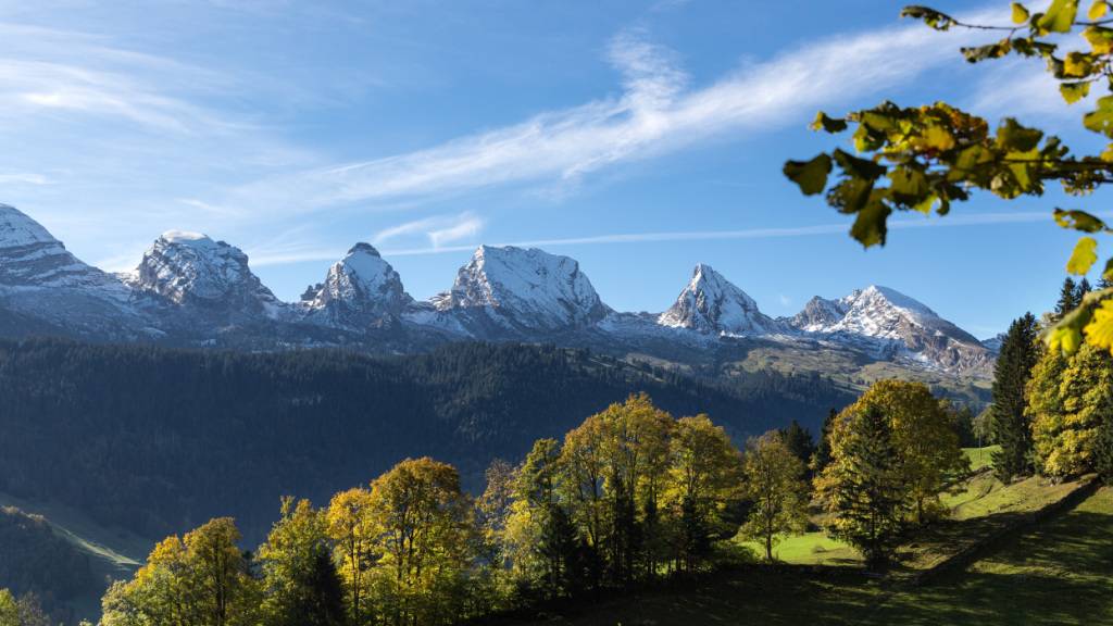 Im Bild die Churfirsten. Auf den Selun ganz rechts führt eine Transportbahn, die saniert werden muss. (Archivbild