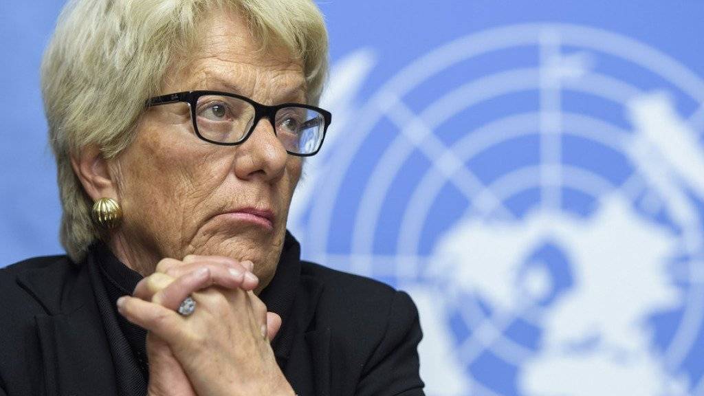 Ist frustriert über das blockierte Sondertribunal: Die Tessiner Juristin Carla del Ponte, die vergangene Woche ihren Rücktritt aus der UNO-Untersuchungskommission zu Syrien angekündigt hat. (Archivbild)