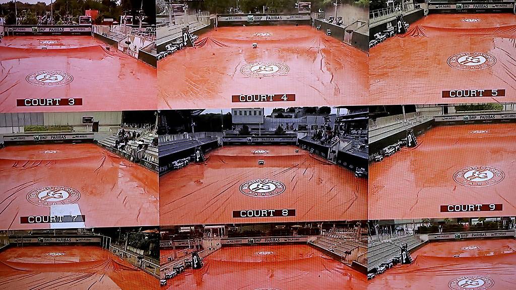 So sah es am Mittwoch aus: Abdeckplanen auf allen Aussenplätzen