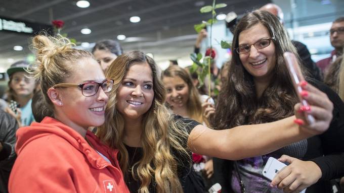 Freudiger Empfang für Giulia Steingruber