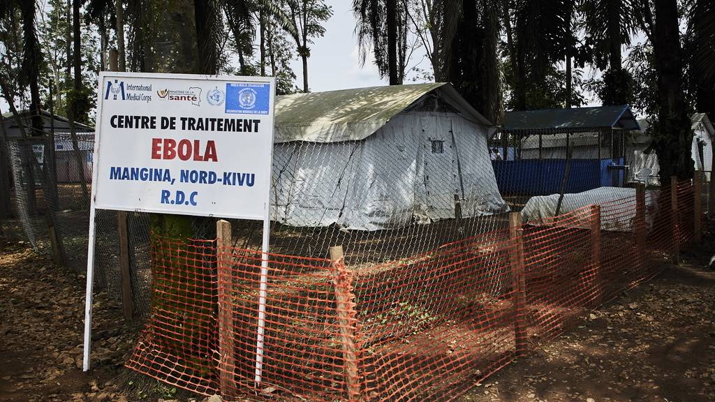 Ein Ebola-Zentraum in Mangina, Nord Kivu in der Demokratischen Republik Kongo. (Archivbild)