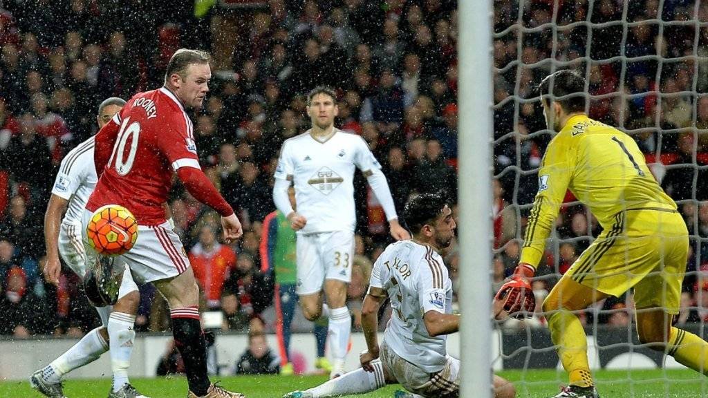Wayne Rooney erlöste mit seinem Traumtor zum 2:1 gegen Swansea sein Team