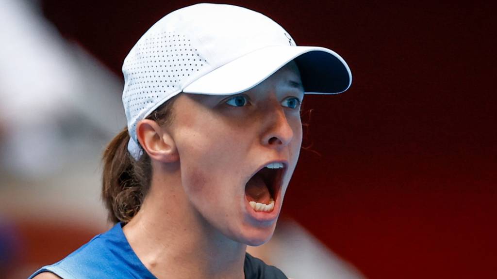 Iga Swiatek schreit ihre Freude heraus