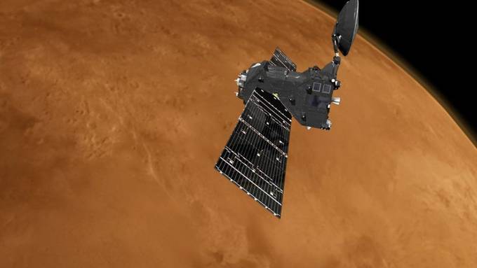 Mars-Sonde im Orbit des Roten Planeten