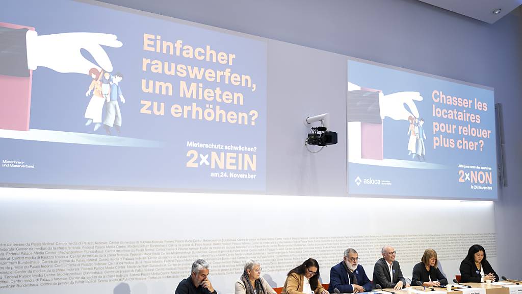 Das Referendumskomitee hat seine Nein-Kampagne zu den Mietrechtsvorlagen vom 24. November gestartet, mit einem Medienauftritt in Bern.