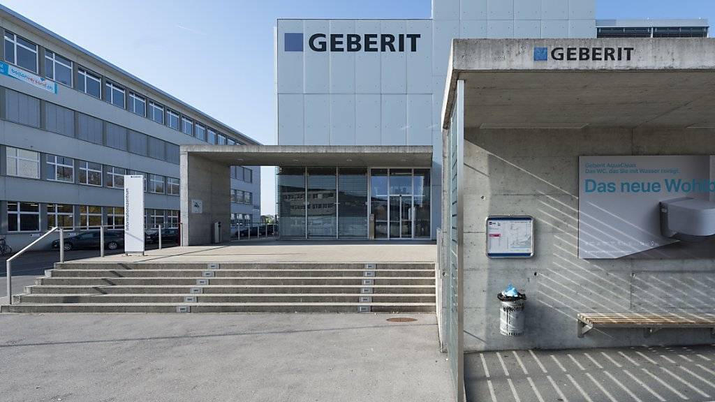 Der Sanitärtechnikkonzern Geberit wuchs 2017 im Heimmarkt Schweiz 3,7 Prozent (Bild: Hauptsitz in Rappersil-Jona SG)