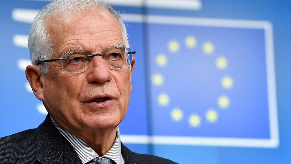 Josep Borrell, EU-Außenbeauftragter, spricht während einer Pressekonferenz. Foto: John Thys/Pool AFP/AP/dpa