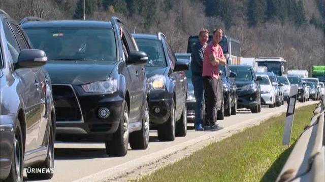 Rekordstau nach Oster-Wochenende im Tessin