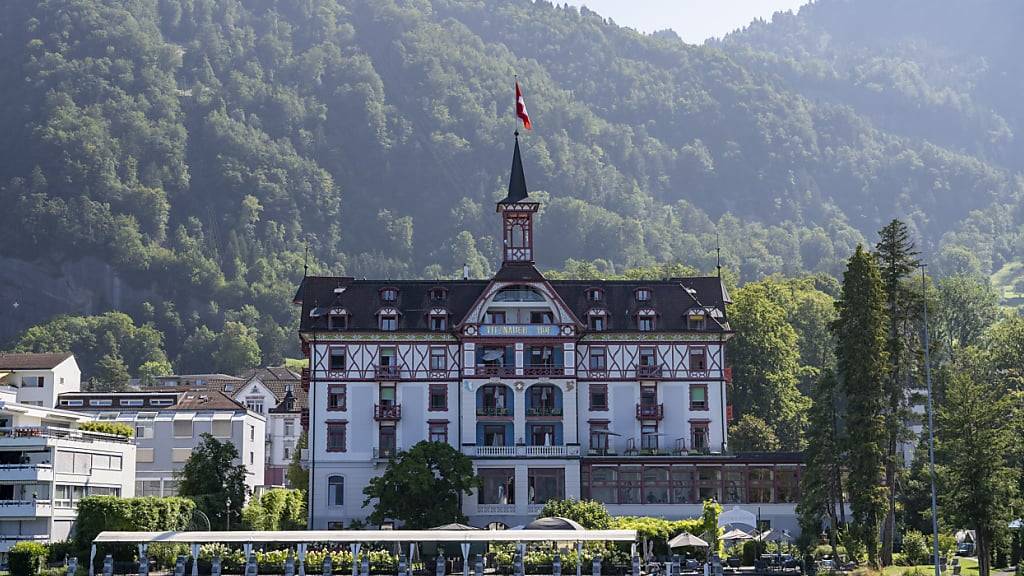 Hotel Vitznauer Hof im Kanton Luzern: Im August stiegen die Logiernächte in der Schweiz. (Archivbild)