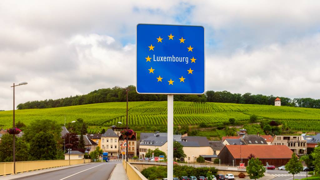 Luxemburg Strassenschild