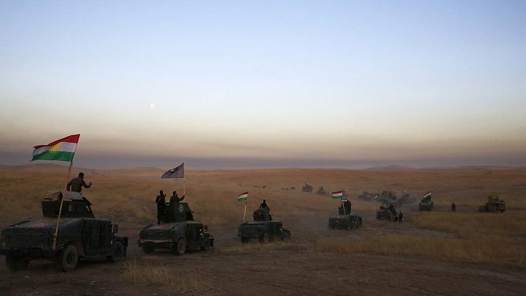 Peschmerga-Kämpfer in der Nähe von Mossul.