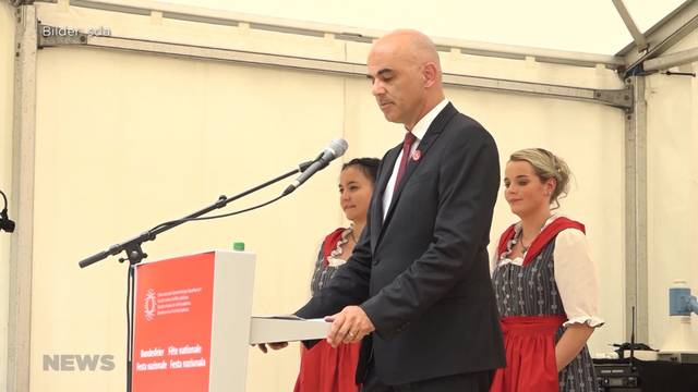 Bundesrat Alain Berset betont auf dem Rütli Wichtigkeit für Kompromisse