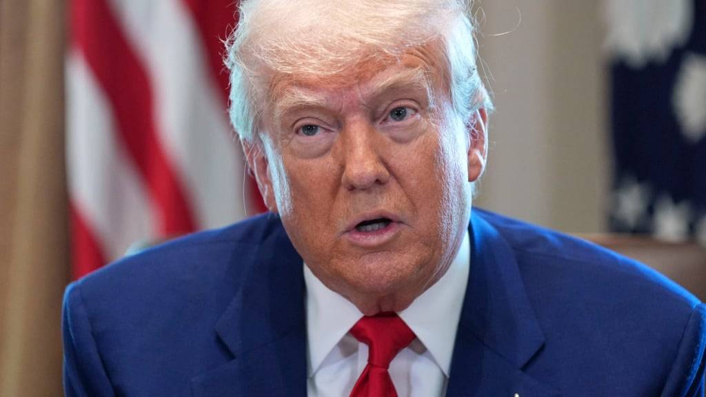 ARCHIV - US-Präsident Donald Trump spricht während einer Kabinettssitzung im Weißen Haus. Foto: Evan Vucci/AP/dpa