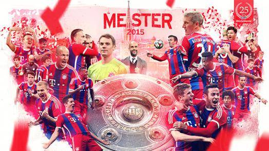 Der FC Bayern München ist zum 25. Mal deutscher Meister
