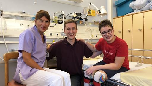 Felix als Freizeitheld im Kinderspital St.Gallen