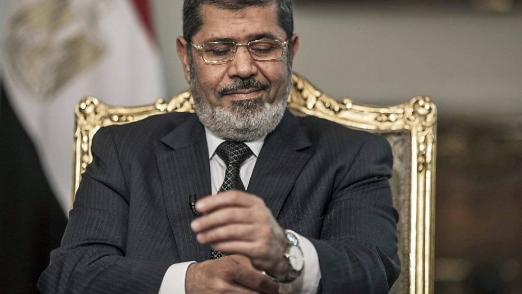 Seinen Sturz durch das ägyptische Militär im Juli 2013 geben militante Islamisten oft als Grund für Terrorakte an: der damalige Präsident Mohammed Mursi (in einer Aufnahme vom Mai 2013).