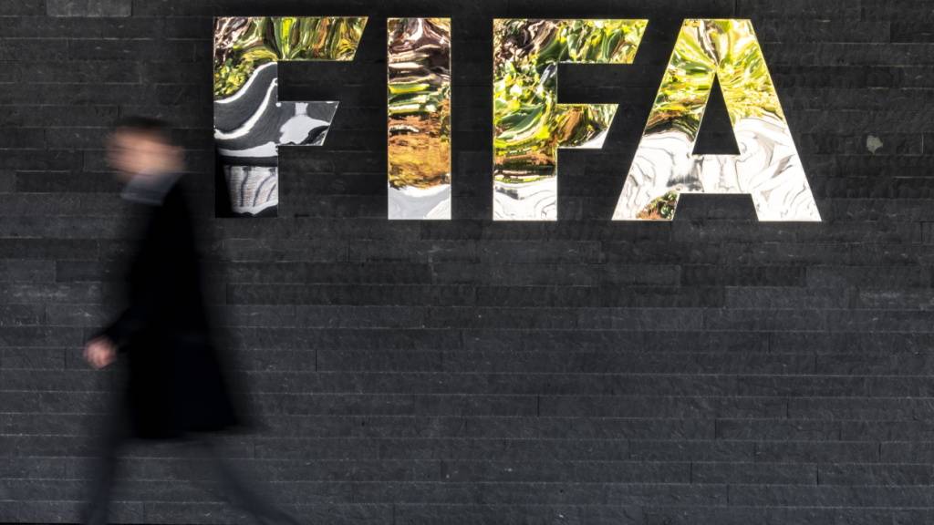 Das Logo am FIFA-Hauptsitz in Zürich