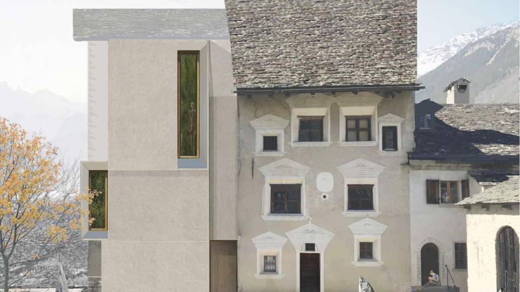 Ein neuer Flügel mit Aufzug und einem neuen Ausstellungssaal: So sieht der Plan für die Renovierung des Museums «Ciäsa Granda» in Stampa aus. Die Kosten für die Arbeiten belaufen sich auf 15 Millionen Franken.