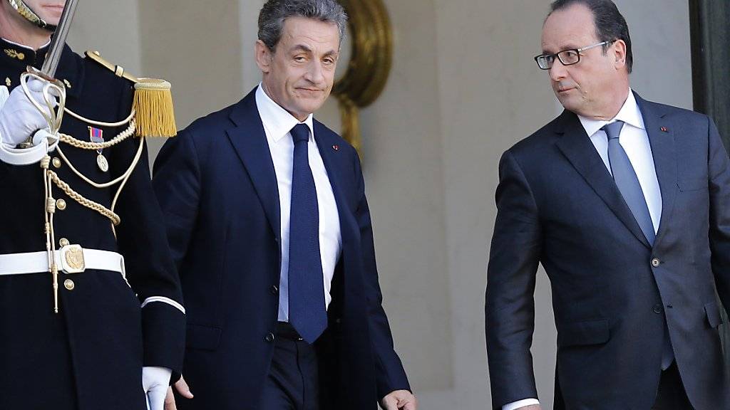 Leider nein: Laut einer Umfrage soll weder Ex-Präsident Nicolas Sarkozy (links) noch der amtierende François Hollande wieder kandidieren. (Archiv)