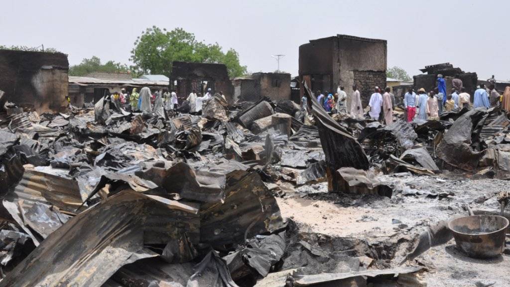 Zu 90 Prozent zerstört: Die Sadt Gamboru in Nigeria. Nach der Vertreibung von Boko Haram aus der Ortschaft kehren die Einwohner wieder zurück. (Archivbild)