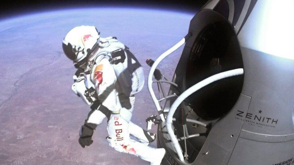 Sprung aus 39 Kilometer Höhe: Felix Baumgartner am 14. Oktober 2012. (Archivbild)