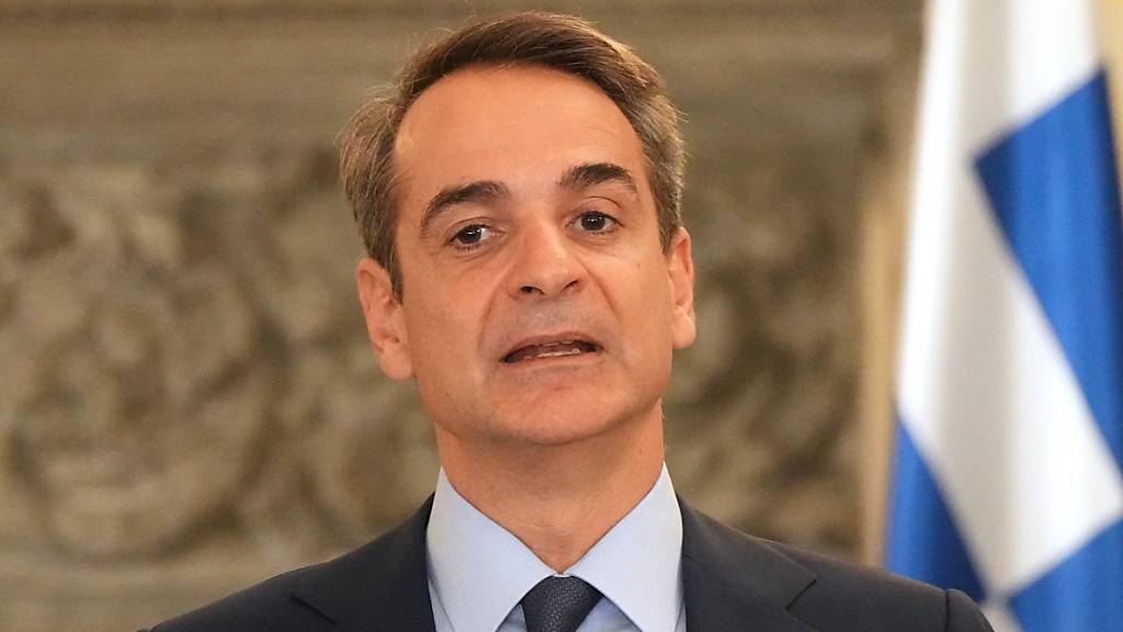 FILED - Der griechische Ministerpräsident Kyriakos Mitsotakis will am kommenden Dienstag mit EU-Kommissionspräsidentin Ursula von der Leyen über EU-Hilfen für die überfluteten Gebiete in Griechenland sprechen. Photo: Soeren Stache/Deutsche Presse-Agentur GmbH/dpa