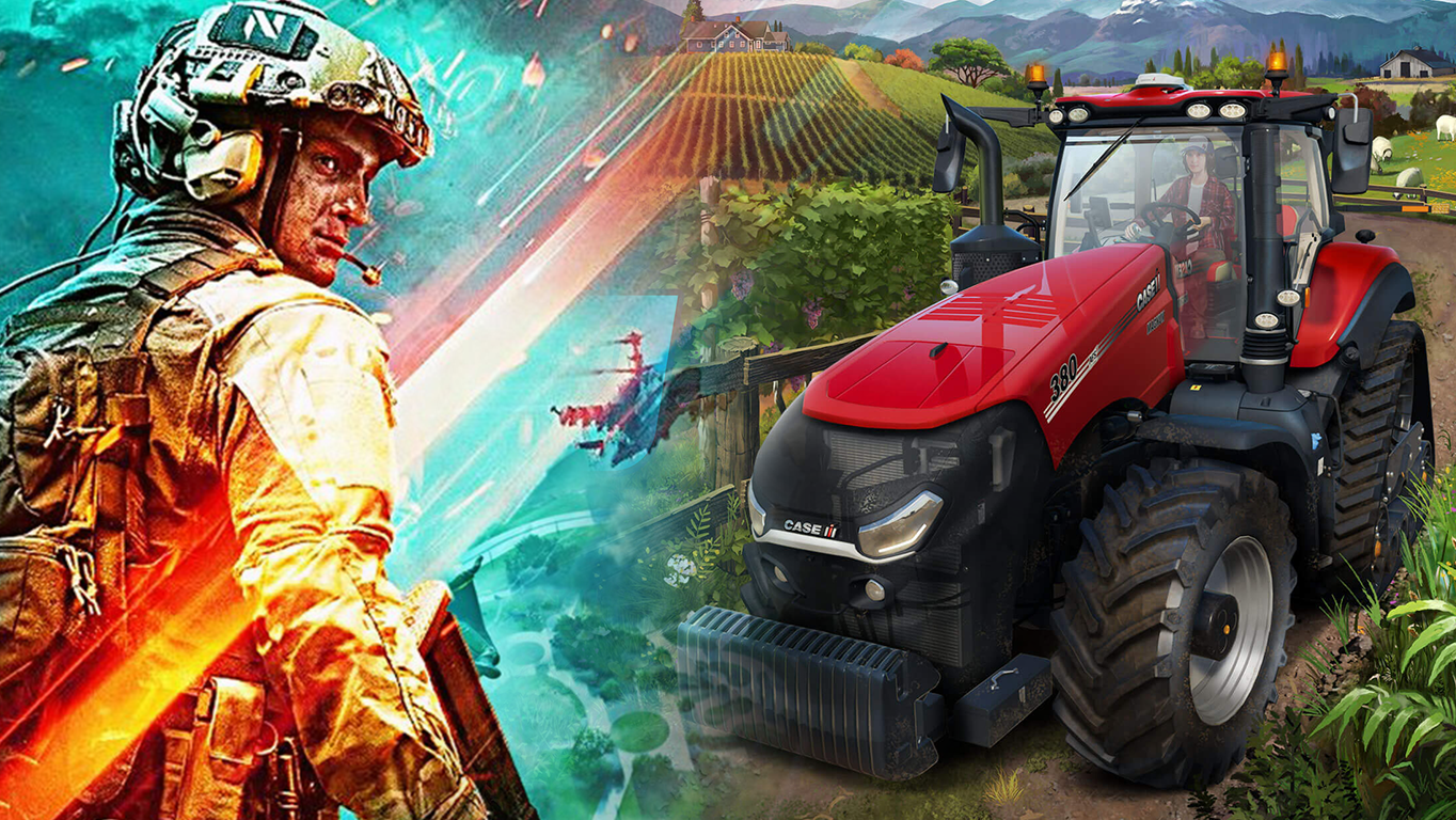Bauern gegen Soldaten: Landwirtschaftssimulator schlägt Kriegsshooter «Battlefield 2042» auf Steam.