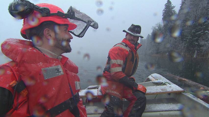 «unterwegs» beim Flössen auf dem Ägerisee