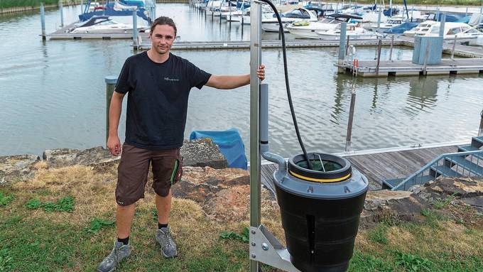 Dieser See-Kübel sammelt Abfall im Wasser