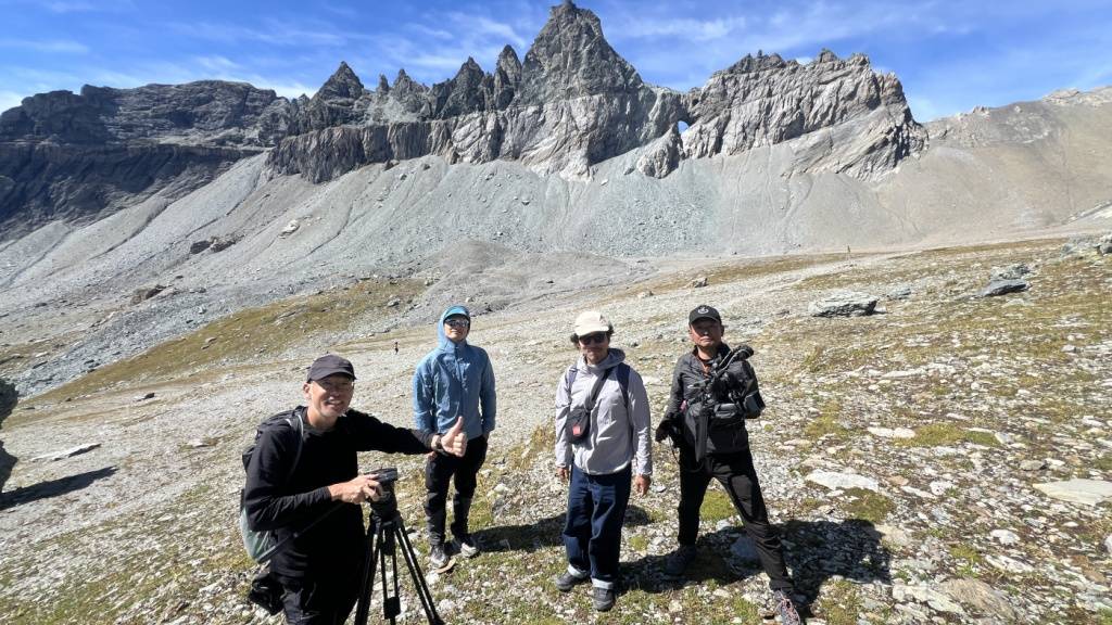 Das japanische Team filmte unter anderem beim Martinsloch.
