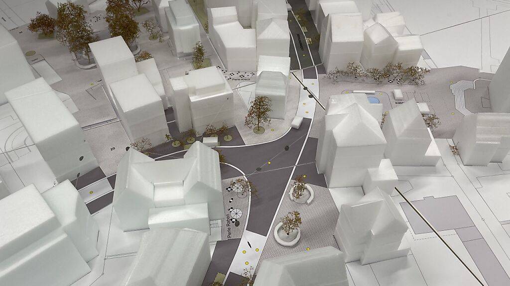 Das Modell zeigt, wie der Strassenraum im Zentrum Cham aufgewertet werden soll. (Symbolbild)