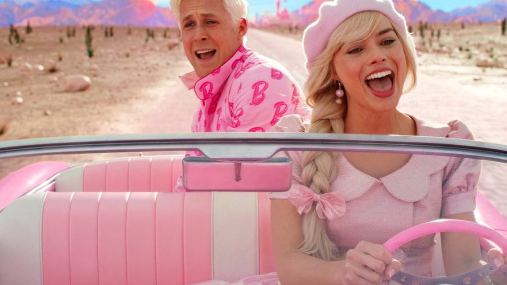 Ryan Gosling und Margot Robbie in einer Szene aus «Barbie.» (Warner Bros. Pictures via AP)