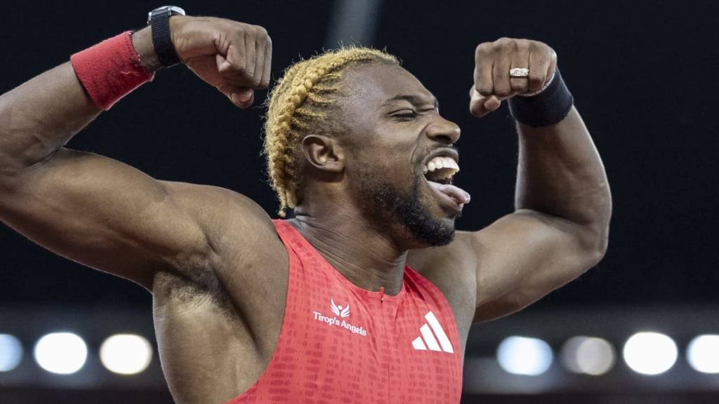 Geschafft: Noah Lyles nach dem hart erkämpften Sieg über 200 m