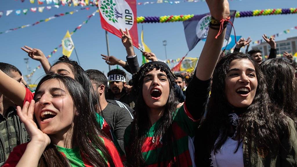 Zehntausende Menschen nahmen am kurdischen Neujahrsfest in Diyarbakir teil.