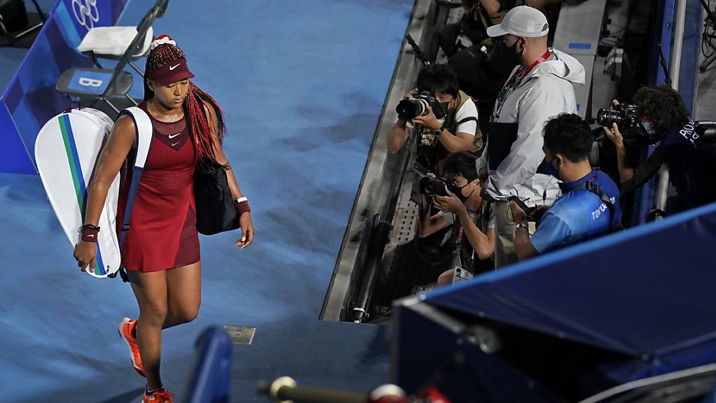Auch für Tennisspielerin Naomi Osaka, der Superstar und die Hoffnungsträgerin der Japaner, zog geschlagen ab