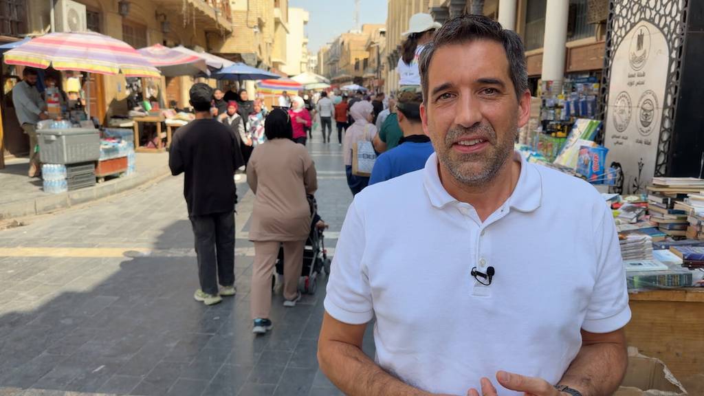 Schweizer Schuhe an irakischen Füssen